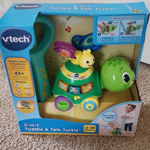 vtech | Toys | Vtech 2in Toddle Talk Turtle Green 1236 Months Toy ...